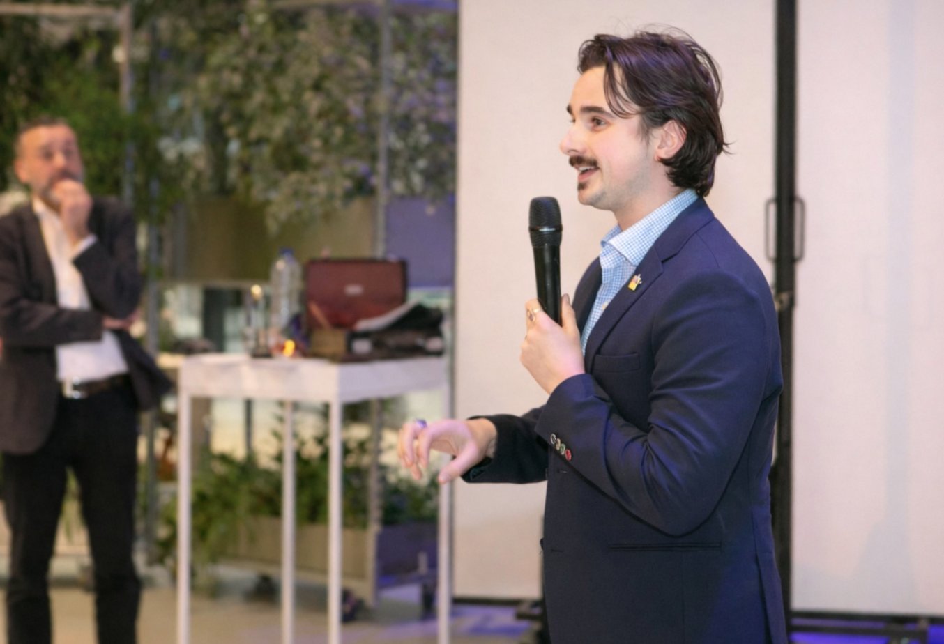 Spreker tijdens presentatie